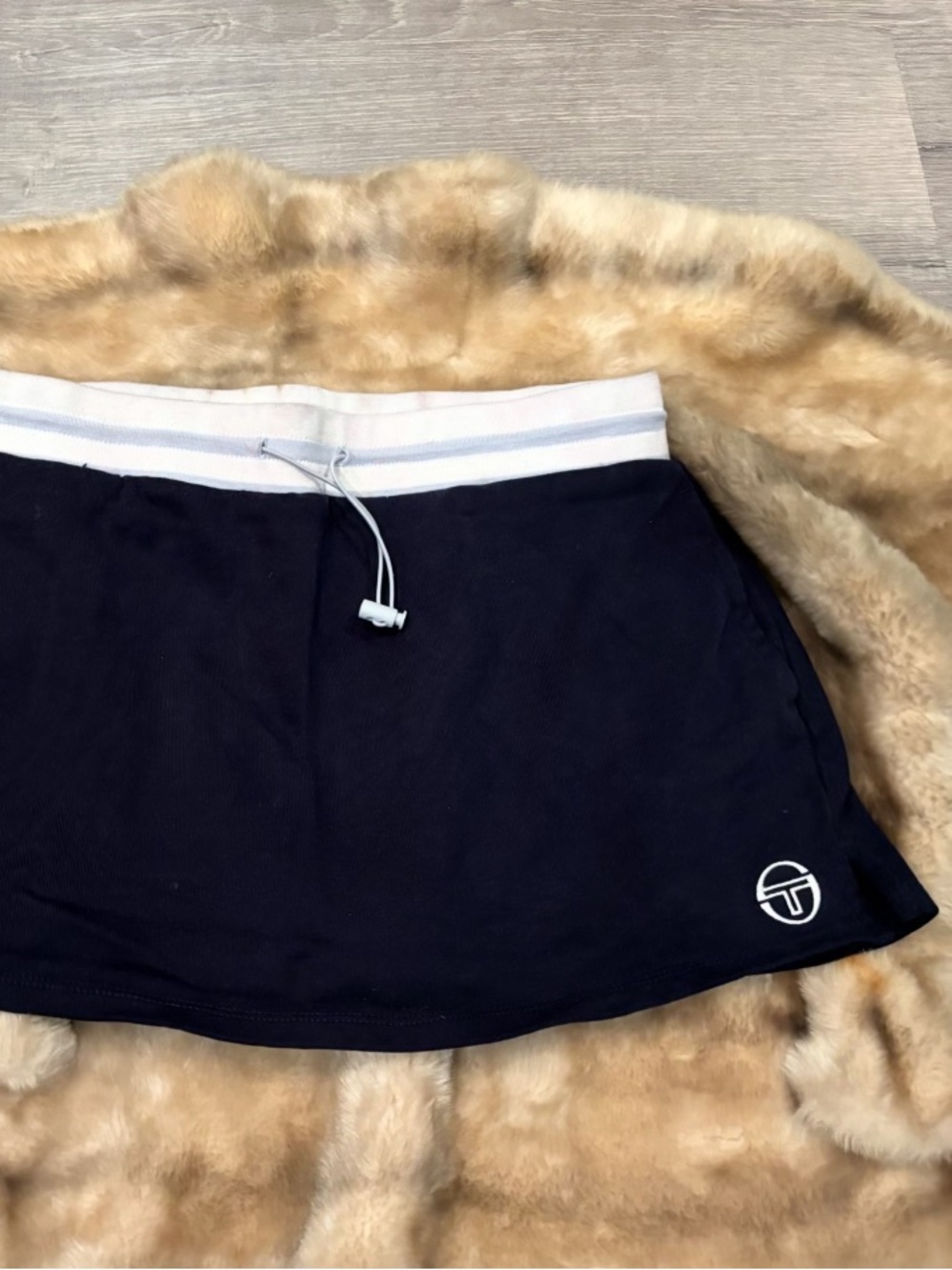 Sergio Tacchini Navy Mini Skirt with White Waistband